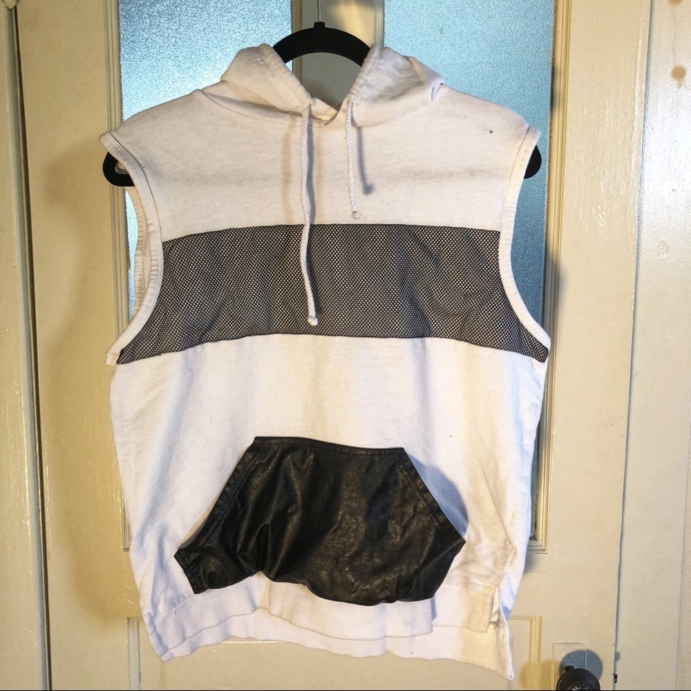 Retro Vintage 80s Look Vest Hoodie